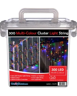 180 Chasing Cluster Light String, Multi-Coloured