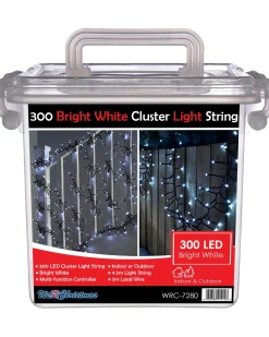 240 Chasing Cluster Light String, Bright White