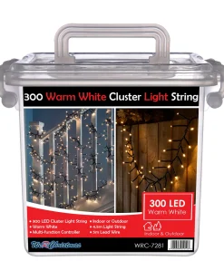 400 Chasing Cluster Light String, Warm White