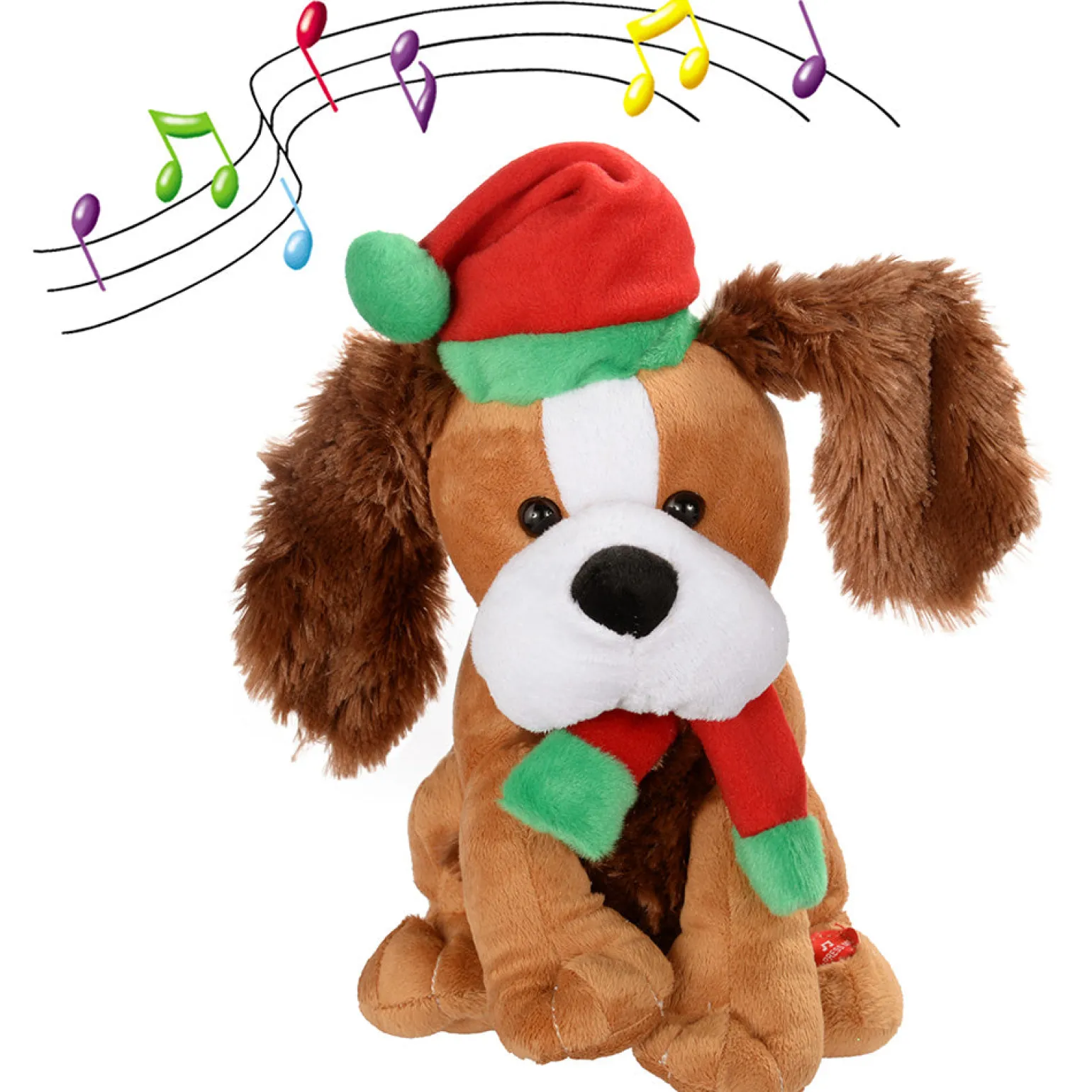 30 Cm Standing And Singing Dog With Flapping Ears Christmas Decoration
