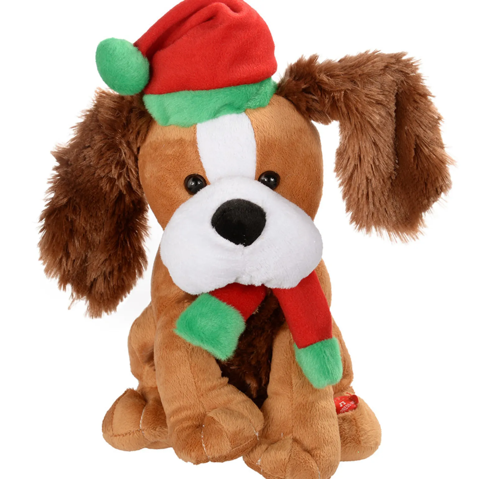 30 Cm Standing And Singing Dog With Flapping Ears Christmas Decoration
