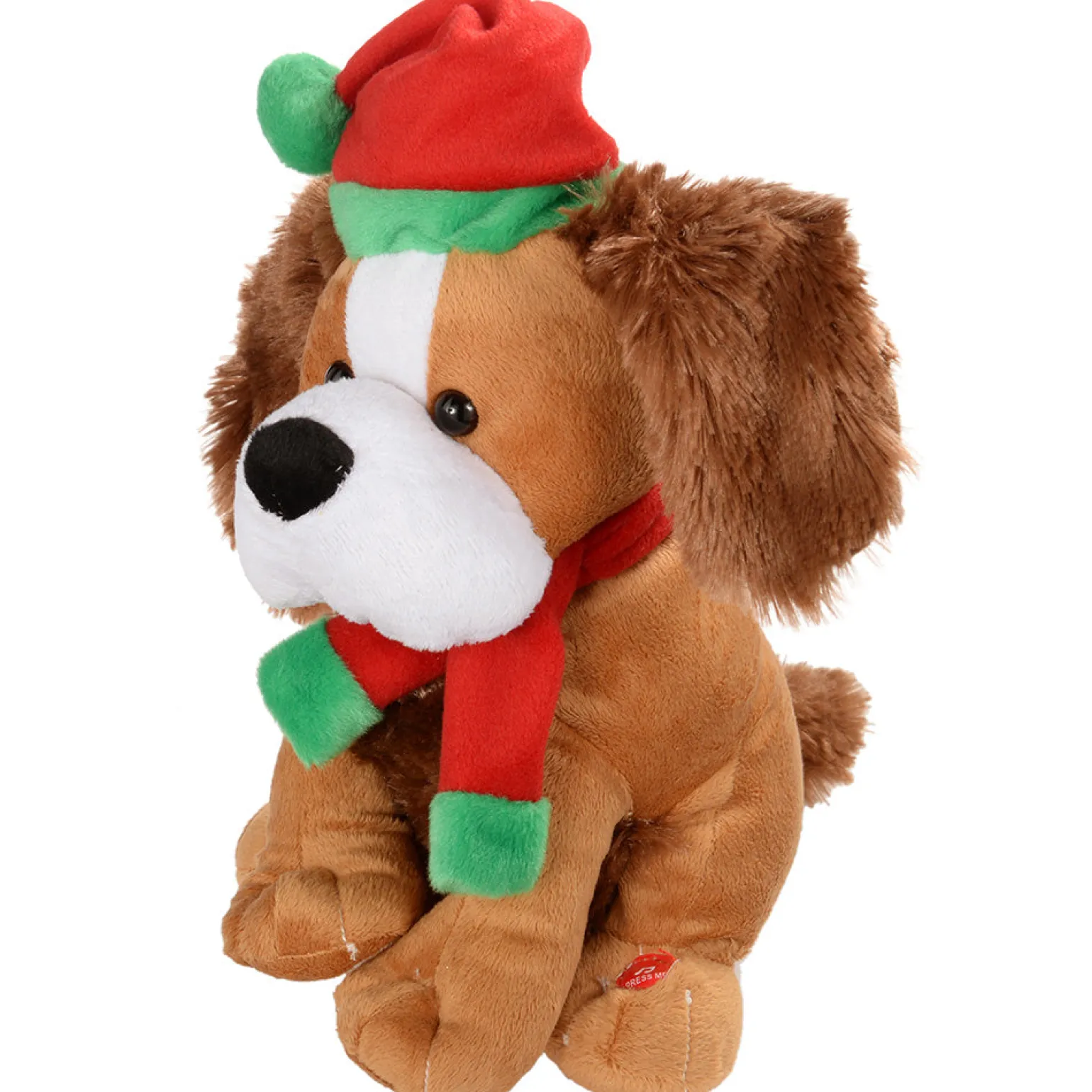 30 Cm Standing And Singing Dog With Flapping Ears Christmas Decoration