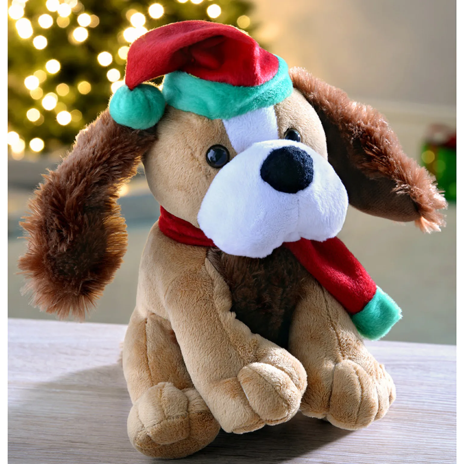 30 Cm Standing And Singing Dog With Flapping Ears Christmas Decoration