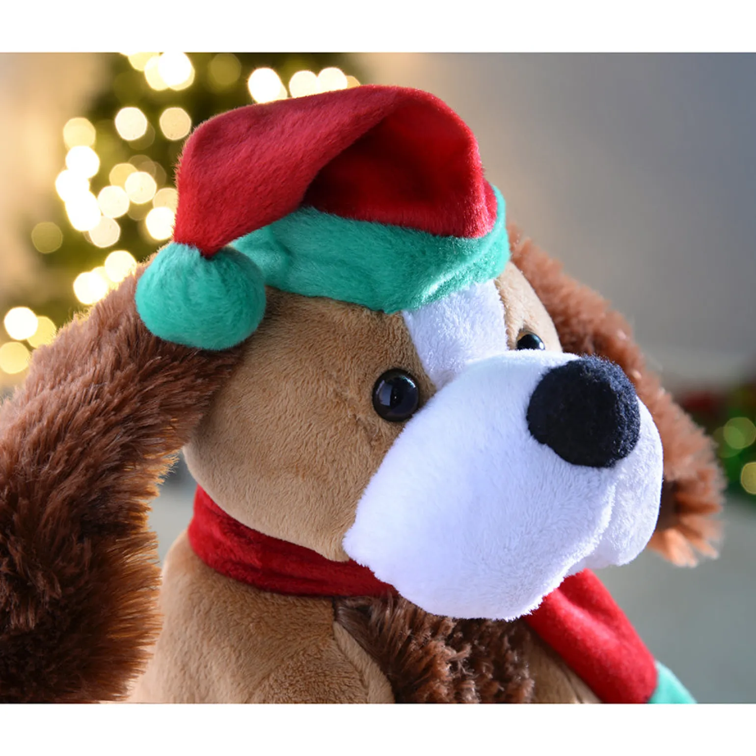 30 Cm Standing And Singing Dog With Flapping Ears Christmas Decoration