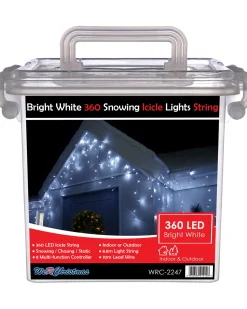 360 Icicle LED Light String, Bright White, 8.8 M