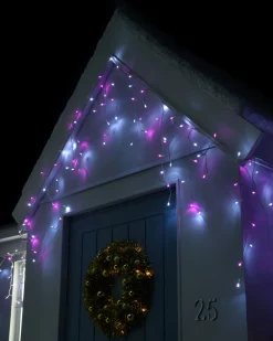 360 Icicle LED Light String, Pink/White, 8.8 M