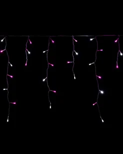 360 Icicle LED Light String, Pink/White, 8.8 M