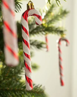 6 Pack Of Shatterproof Candy Canes, Red, 13 Cm
