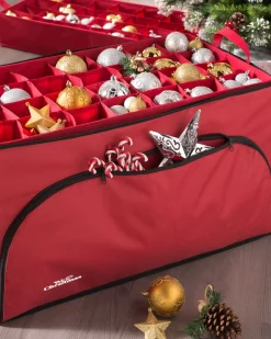 72 Piece Decoration And Ornament Storage Box, Red, 38 Cm