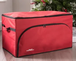 72 Piece Decoration And Ornament Storage Box, Red, 38 Cm