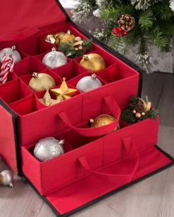 32 Piece Decoration And Ornament Storage Box, Red, 40 Cm