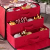 48 Piece Decoration And Ornament Storage Box, Red, 40 Cm