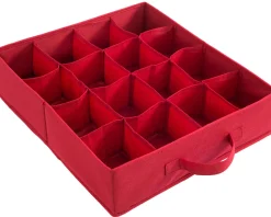 48 Piece Decoration And Ornament Storage Box, Red, 40 Cm