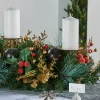3 Pillar Decorated Garland Candle Holder, 76 Cm