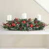 3 Pillar Decorated Garland Candle Holder, 76 Cm