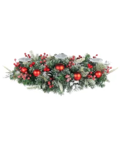 3 Pillar Decorated Garland Candle Holder, 76 Cm