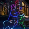 3 Wise Men Neon Rope Light Silhouette, 121 Cm