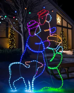 3 Wise Men Neon Rope Light Silhouette, 121 Cm