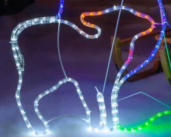 3 Wise Men Neon Rope Light Silhouette, 121 Cm