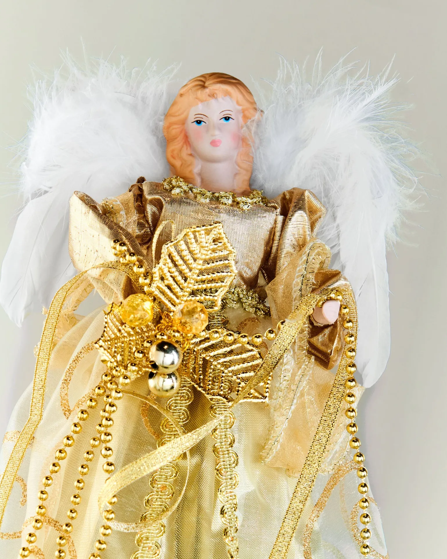 Angel Christmas Tree Topper, Gold, 30 Cm
