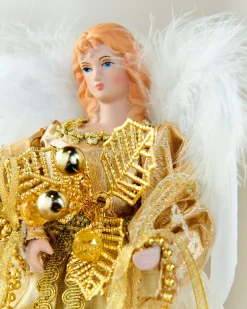 Angel Christmas Tree Topper, Gold, 30 Cm