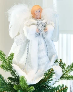 Angel Christmas Tree Topper, White, 25 Cm