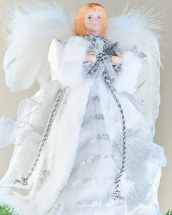 Angel Christmas Tree Topper, White, 25 Cm