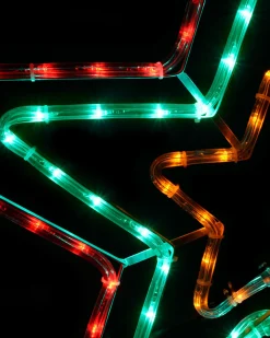Animated Flashing Star Rope Light Silhouette, 72 Cm