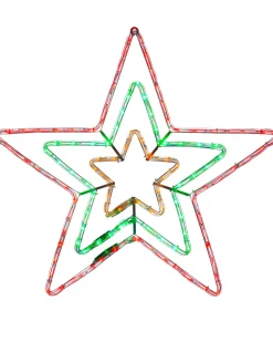 Animated Flashing Star Rope Light Silhouette, 72 Cm