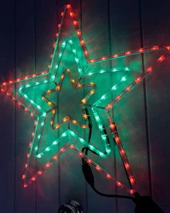 Animated Flashing Star Rope Light Silhouette, 72 Cm