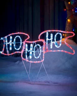 Animated Flying Santa Rope Light Silhouette, 190 Cm