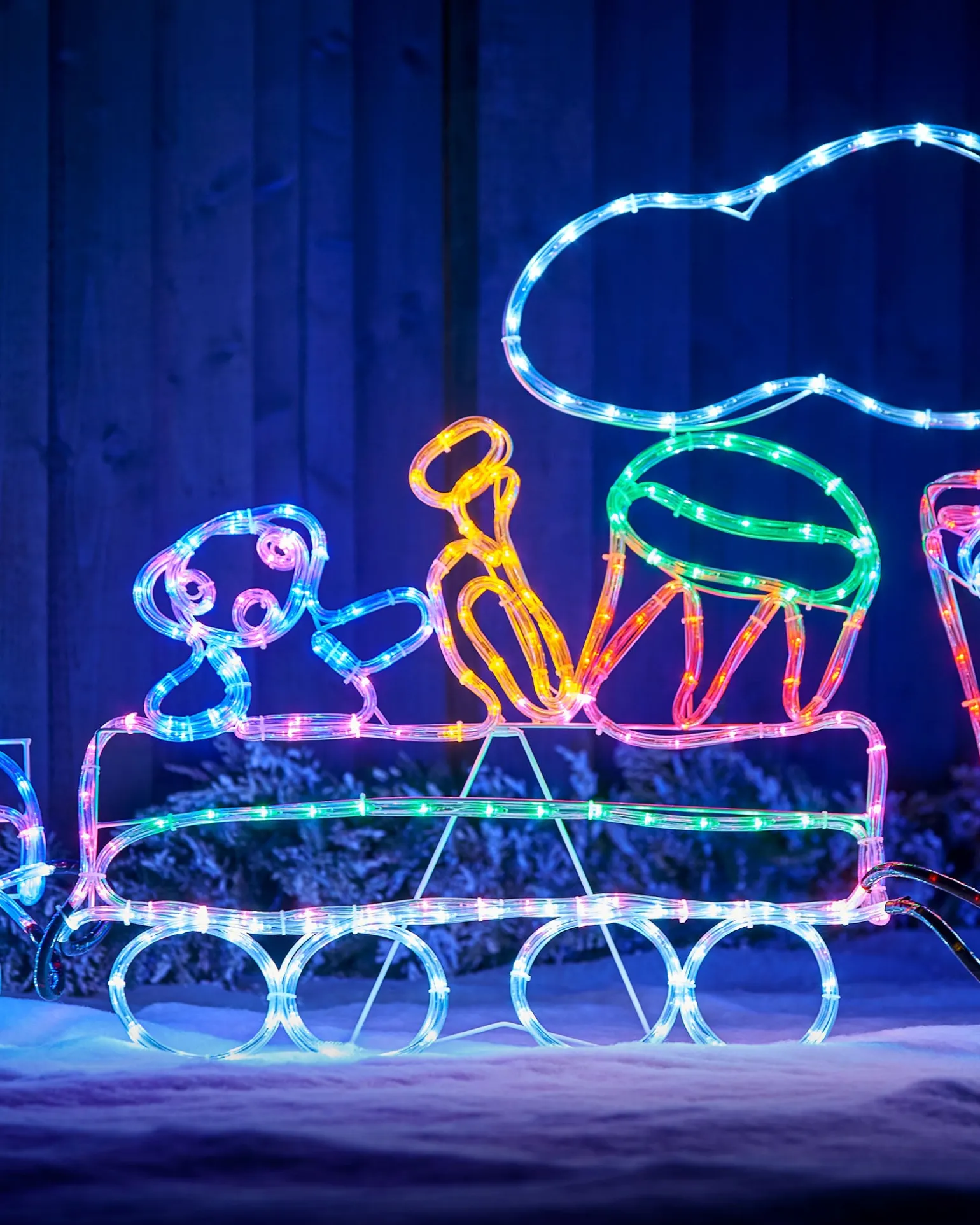 Animated LED Train Rope Light Silhouette, 2.3 M