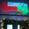 Animated Merry Christmas Rope Light Silhouette, 185 Cm
