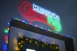 Animated Merry Christmas Rope Light Silhouette, 185 Cm