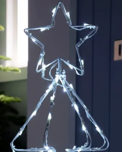 Animated Multi-Function Christmas Tree Silhouette, 80 Cm