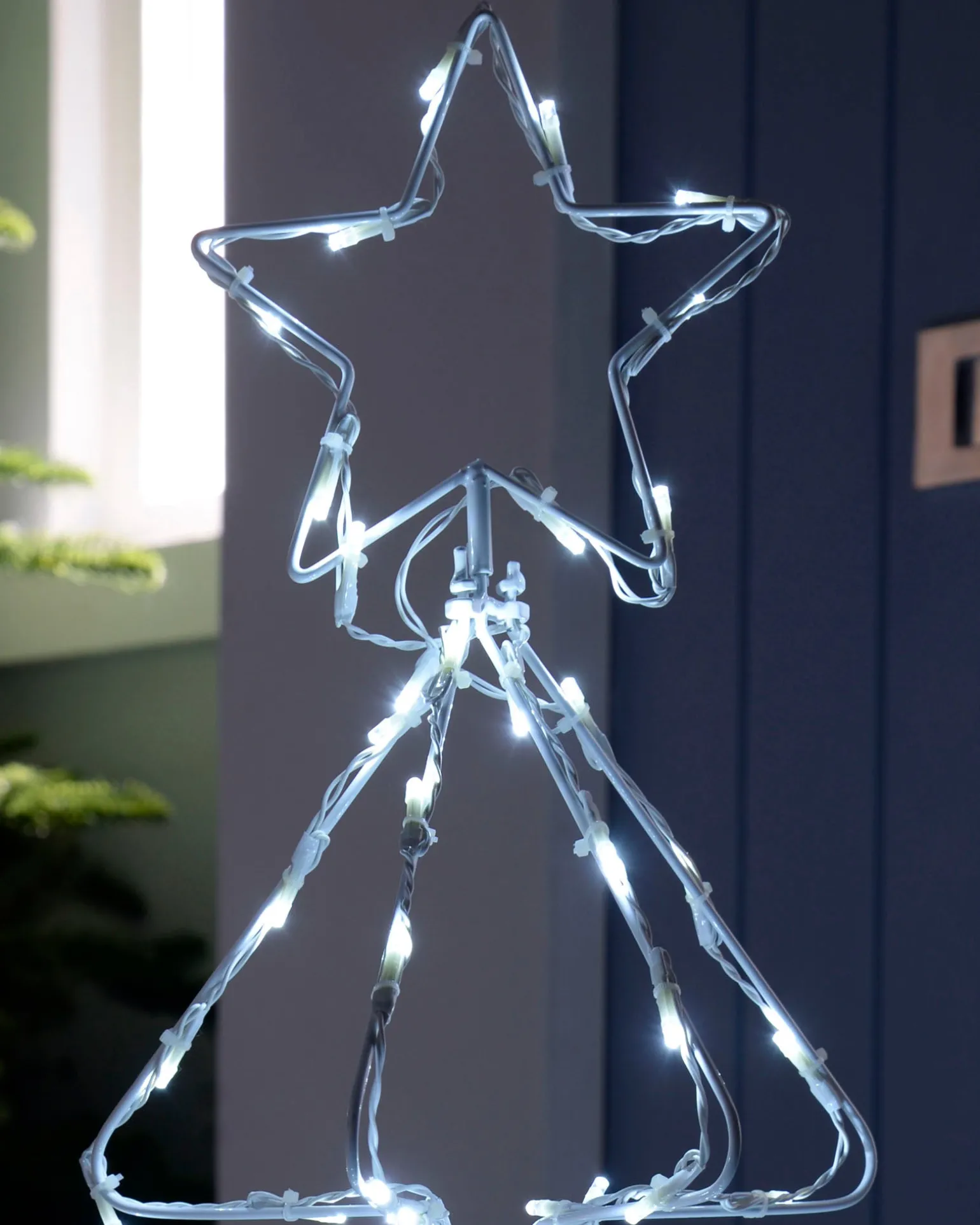 Animated Multi-Function Christmas Tree Silhouette, 80 Cm