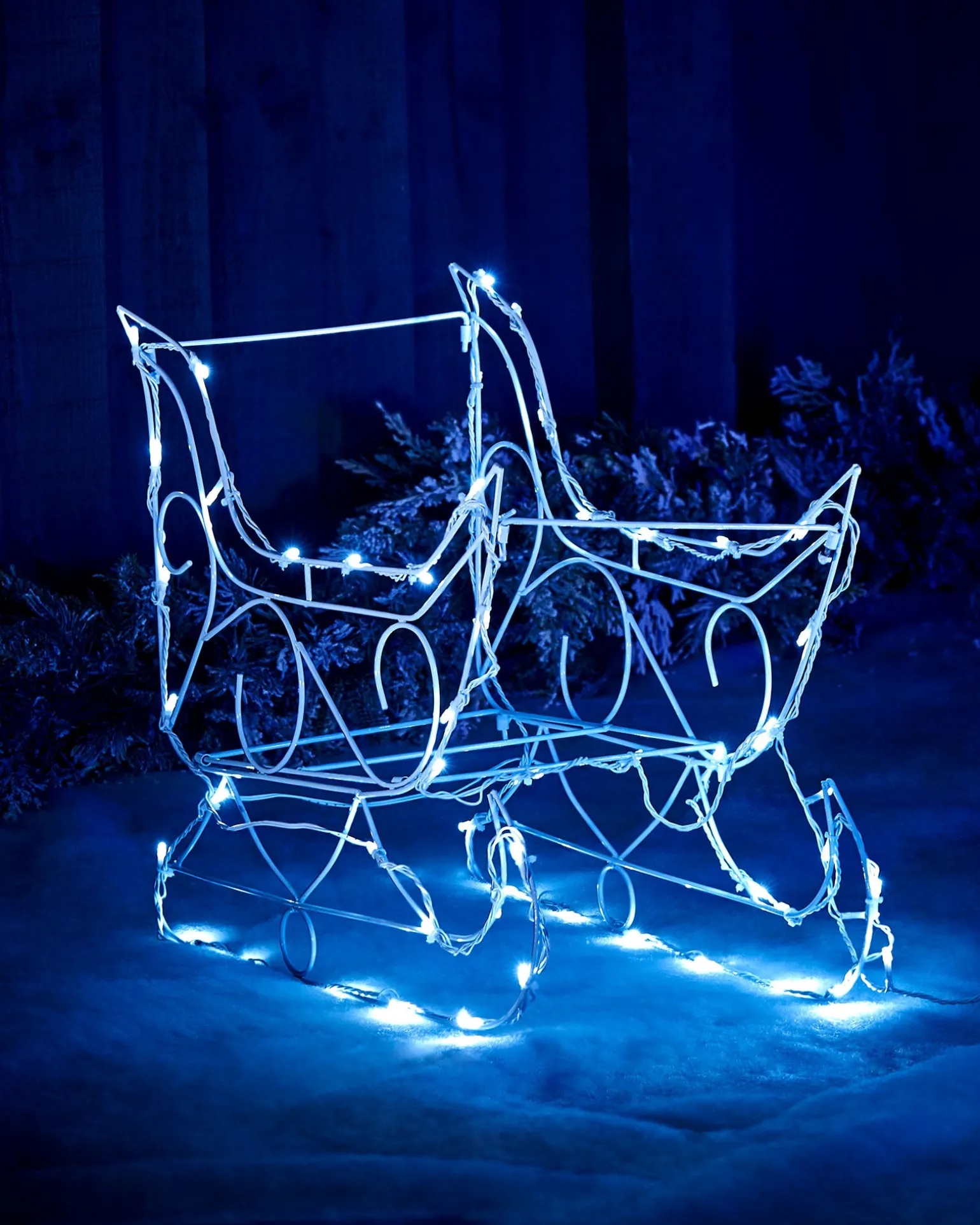 Animated Multi-Function Reindeer And Sleigh Silhouette, 80 Cm