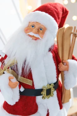 Animated Musical Standing Santa Figurine, 45 Cm