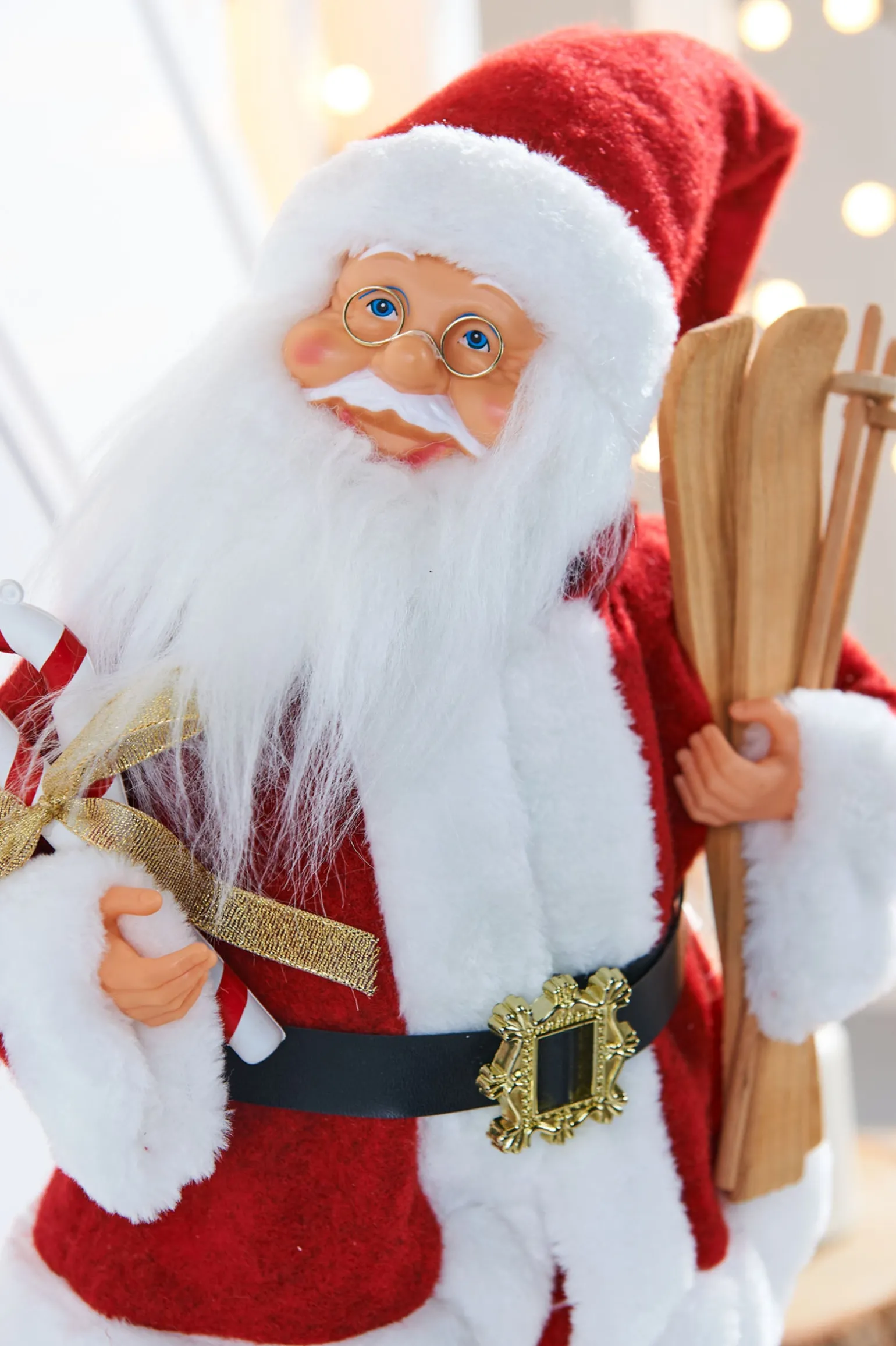 Animated Musical Standing Santa Figurine, 45 Cm