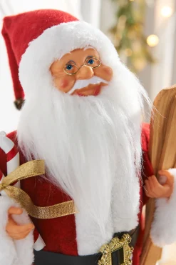 Animated Musical Standing Santa Figurine, 45 Cm
