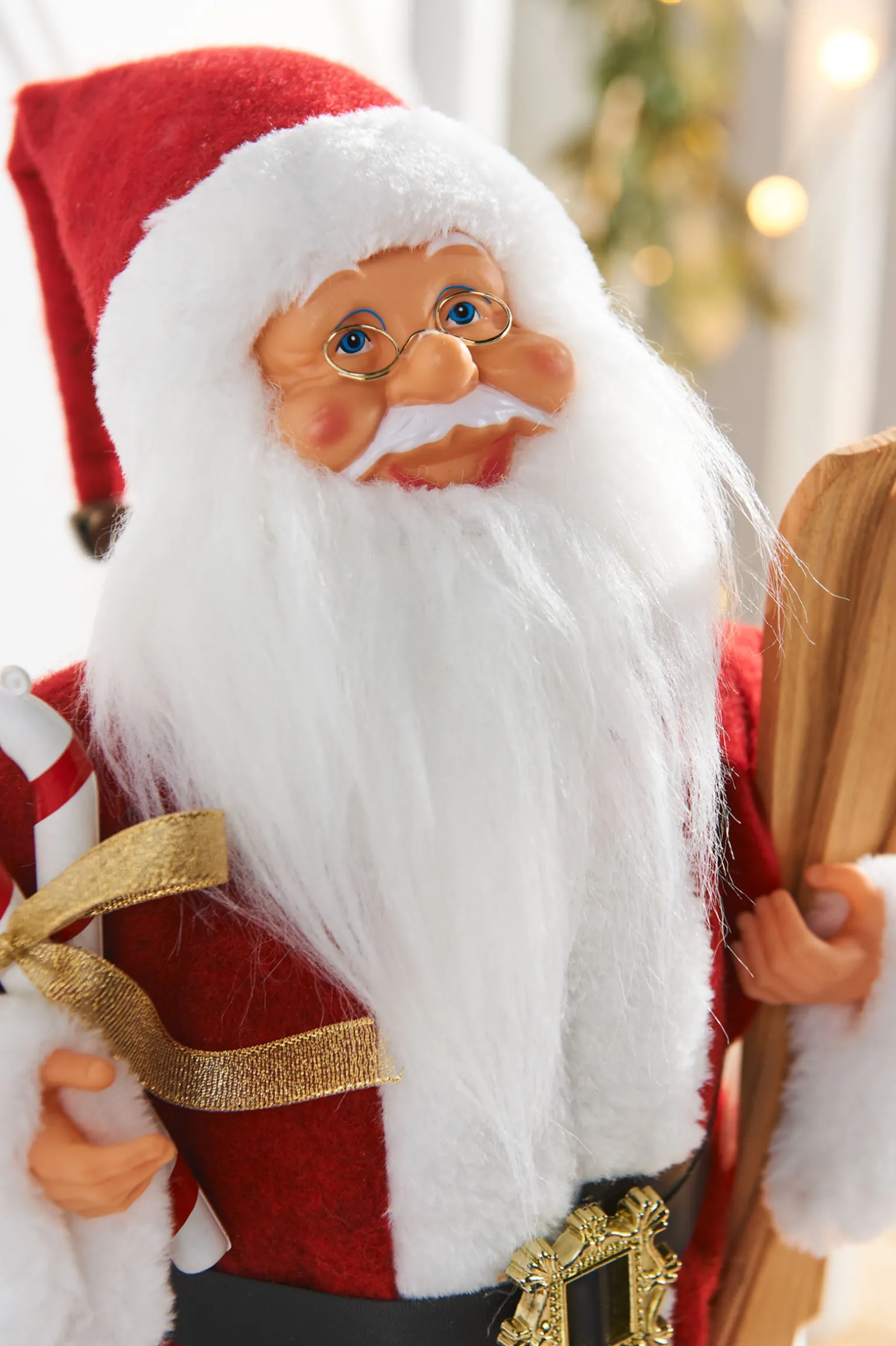 Animated Musical Standing Santa Figurine, 45 Cm