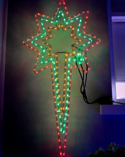 Animated North Star LED Rope Light Silhouette, 116 Cm
