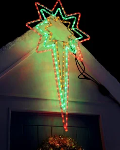 Animated North Star LED Rope Light Silhouette, 116 Cm