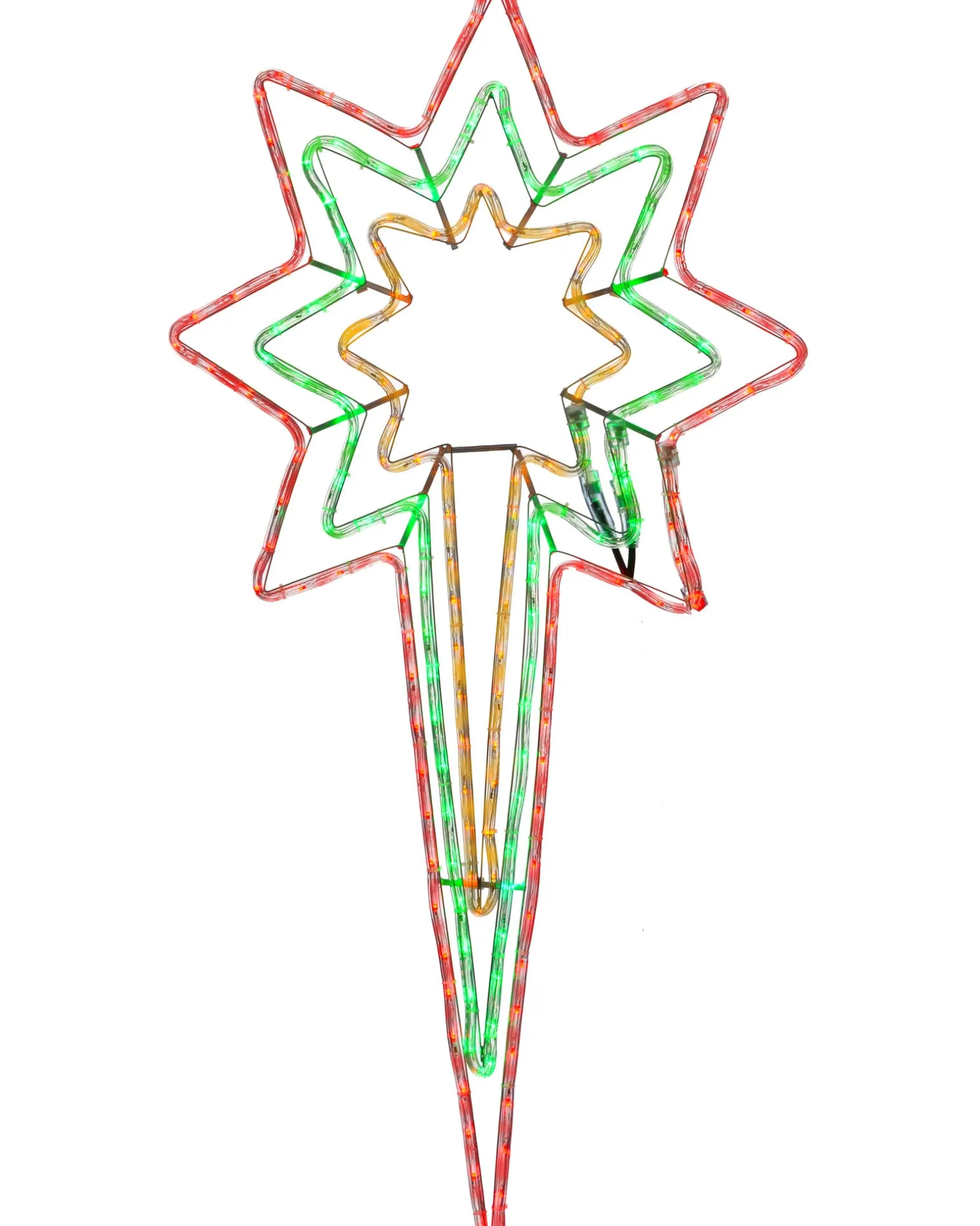 Animated North Star LED Rope Light Silhouette, 116 Cm