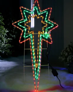 Animated North Star LED Rope Light Silhouette, 116 Cm