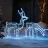 Animated Reindeer Family Silhouette, 88 Cm