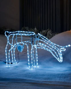 Animated Reindeer Family Silhouette, 88 Cm
