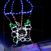 Animated Santa Parachute Rope Light Silhouette, 183 Cm