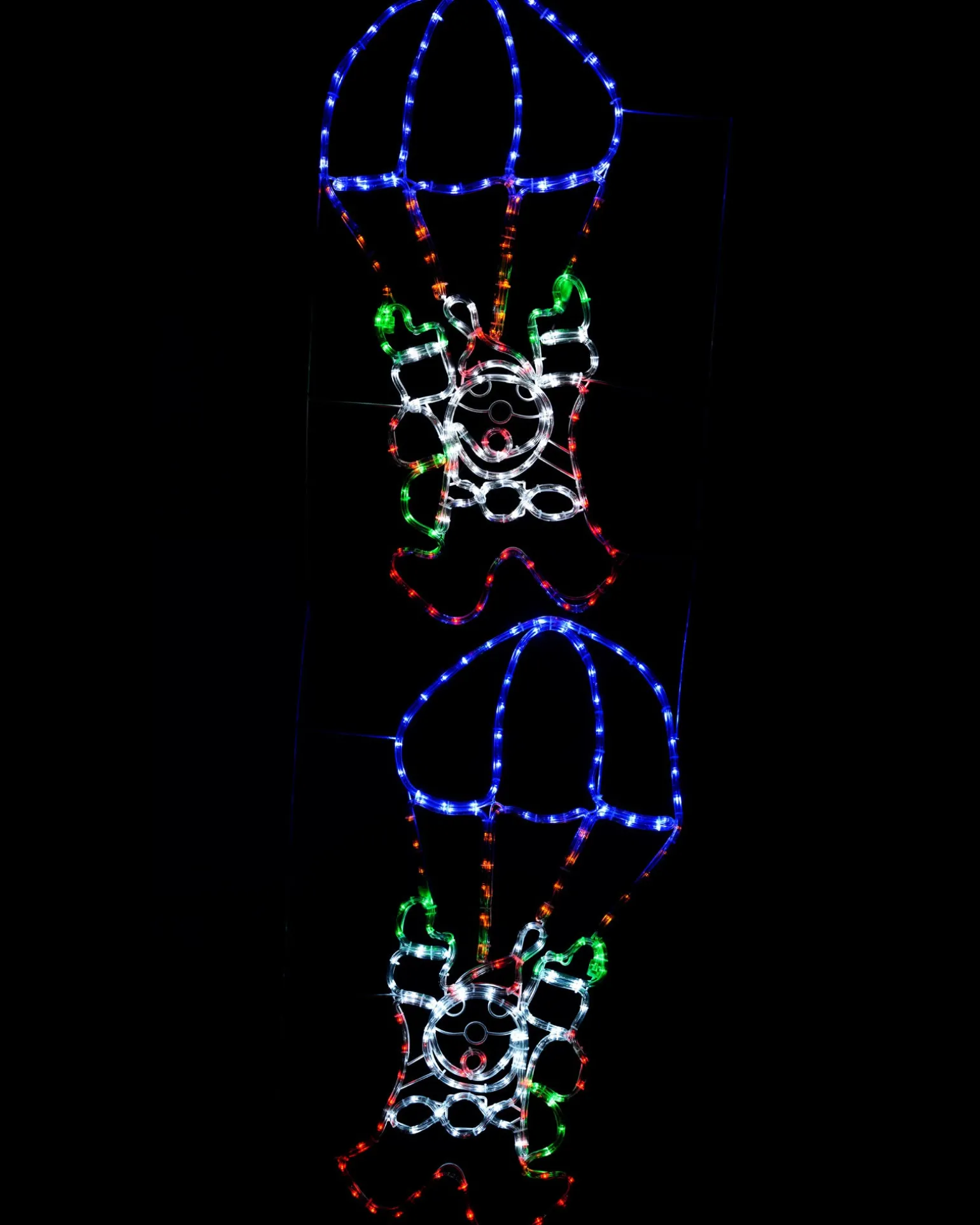 Animated Santa Parachute Rope Light Silhouette, 183 Cm