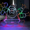 Animated Santa Rope Light Silhouette, 90 Cm
